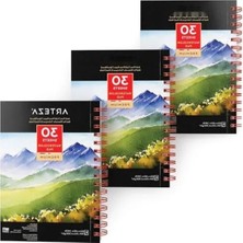 Calperia 3'lü Sulu Boya Kağıdı Seti - 90 Yaprak, 300 G/m²