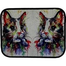 Calperia Elekli Desenli Kedi Tuvalet Önü Paspası, 60 x 45 cm