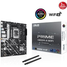 Asus Prıme H810M-A Wıfı H810 Ddr5 (Vga Yok) Glan Matx Hd Dp M2 Wifi Bt Aura 1851P Anakart