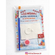 El Yapımı 23 Nisan Bayrak Temalı Tekli Taş Boyama Seti