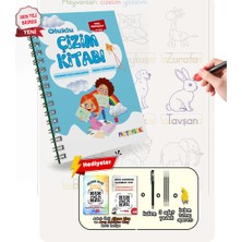 Motossori Çizmeyi Öğreten Oluklu (Kabartmalı) Kitap | Sihirli Çizim Defteri | Eğitici Çocuk Aktivite Kitabı