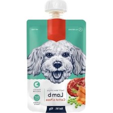 Calperia Taze Kuzulu ve Havuçlu Köpek Et Ezmesi, 90 gr Tekli