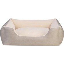 Calperia Ekru Renkli Büyük Köpek Yatağı 85X105 cm