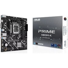 Asus Prıme H810M-K H810 Ddr5 (Vga Yok) Glan Matx Hd M2 1851P Anakart