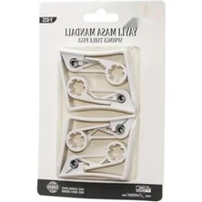 Calperia 4 Parça Plastik Yaylı Masa Örtüsü Mandalı Kıskacı