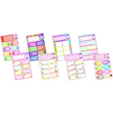  gıpta girls ders programlı okul etiketi 16x24cm 3 yaprak (2 paket) 2942