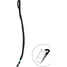  3a 854 yaka kart askı ıpi metal klipsli siyah tekli (1 adet)