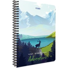 Gıpta Adventure A4 Spiralli Karton Kapak Defter 100 Yaprak Çizgili (4 Lü Paket) 3845