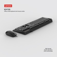 Lenovo KM150 Kablolu Klavye Mouse Set Q Türkçe Siyah 870042256