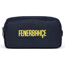 Fenerbahçe Lisanslı Lacivert Çift Bölmeli Kalemlik - Rubber Yazılı Su Itici Kumaşlı Kalem Kutusu