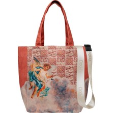 Dogo Kadın Vegan Krem Large Tote Bag - Angel's Dream Tasarım