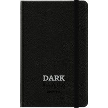  gıpta dark deri kapak not defteri (siyah kağıtlı) 9x14cm 64 yp. çizgisiz (3 lü paket)