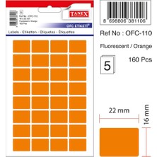  tanex ofc-110 ofis etiketi fosforlu turuncu 1105705