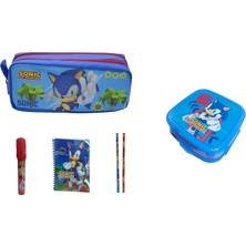 Sonic Kalem Kutu-2 Adet Kalem-1 Adet Roket Silgi, Not Defteri ve Beslenme Kabı