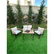 Dekoport Kutay Balkon, Bahçe, Cafe Metal Koltuk Takımı 2 1 1 Masalı