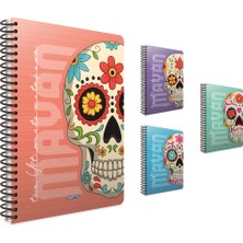 Gıpta Mayan A4 Spiralli Karton Kapak Defter 80 Yaprak Çizgili (4 Lü Paket) 4356