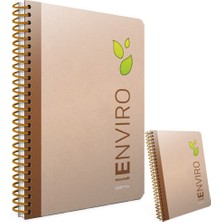  gıpta enviro a4 spiralli kraft sert not defteri defter 100 yp. çizgisiz (2 li paket)