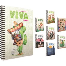 Gıpta Viva Notes Spiralli Karton Kapak Defter 17X24Cm 80 Yaprak Kareli (4 Lü Paket) 4587