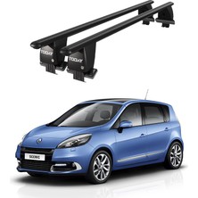 Today Auto Royal Renault Grand Scenic (2009-2013) Uyumlu Siyah Kilitli Ara Atkı Port Bagaj Tavan Barı