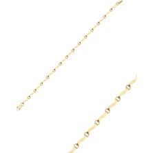 Zümrüt Sarraf 14 Ayar Altın Dalga Zincir Bileklik