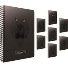 Gıpta Glow Notes A4 Spiralli Karton Kapak Defter 80 Yaprak Kareli (4 Lü Paket) 4205