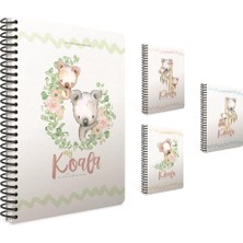 Gıpta Koala Spiralli Karton Kapak Defter 17X24Cm 80 Yaprak Çizgili (4 Lü Paket) 4572
