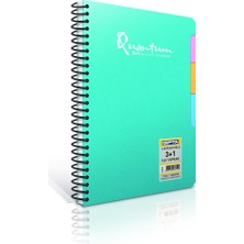 Gıpta Quantum Spiralli 4 Sep. Pp Kapak 3+1 Defter (3 Kareli 1 Çizgili) 17X24Cm 140 Yp (2 Li Paket)