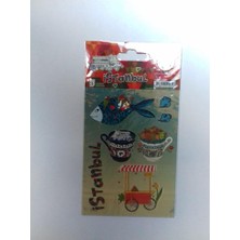 Crea Tiket 1072 Çıkartma İstanbul 3 Sayfa (1 Paket)