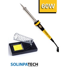 Solinpatech 60W Profesyonel Yüksek Sıcaklığa Dayanıklı Resistörlü Kalem Havya ve Stand Lehim Makinesi Seti