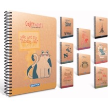  gıpta craft notes a4 spiralli sert kapak defter (krem rengi kağıt) 100 yaprak kareli (2 li paket)