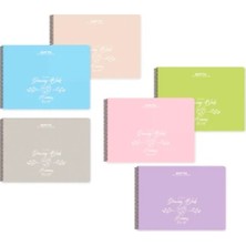  gıpta harmony pastel pp kapak spiralli resim defteri 25x35cm 30 yaprak (6 lı paket) 4159