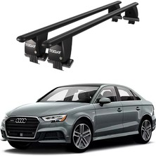 Today Auto Royal Audi A3 (2013 ve Sonrası) Uyumlu Siyah Kilitli Ara Atkı Port Bagaj Tavan Barı