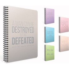Gıpta Now Spiralli Pp Kapak Defter 17X24Cm 100 Yaprak Kareli (4 Lü Paket) 3622