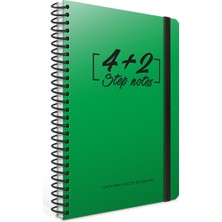 Gıpta Step Spiralli 6 Sep. Pp Kapak 4+2 Defter (4 Kareli 2 Çizgili) 17X24Cm 150 Yp. (2 Li Paket)