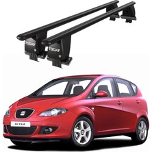 Today Auto Royal Seat Altea (2004-2009) Uyumlu Siyah Kilitli Ara Atkı Port Bagaj Tavan Barı