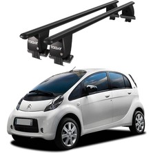Today Auto Royal Citroen C-Zero (2010 ve Sonrası) Uyumlu Siyah Kilitli Ara Atkı Port Bagaj Tavan Barı