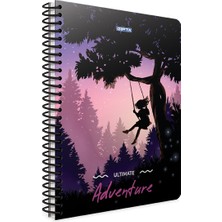  gıpta adventure a4 spiralli karton kapak defter 80 yaprak kareli (4 lü paket) 3844