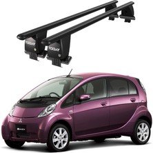 Today Auto Royal Mitsubishi I-Miev (2010 ve Sonrası) Uyumlu Siyah Kilitli Ara Atkı Port Bagaj Tavan Barı