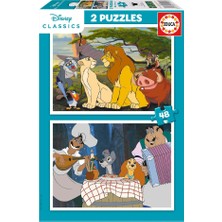 Educa Çocuk Puzzle 2X48 Parça Disney Hayvanları 19996