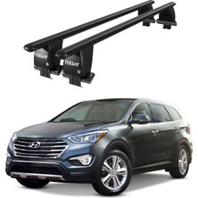 Today Auto Royal Hyundai Maxcruz / Santa Fe (2012-2018) Uyumlu Siyah Kilitli Ara Atkı Port Bagaj Tavan Barı