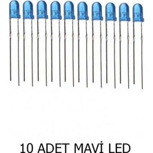 CHESTER 5mm Mavi Mantar LED Diyot Yüksek Parlaklık - 10 Adet Paket