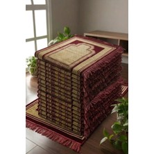 Lugmo 10 Adet Kadife Seccade Bordo (70CMX110CM 400GR) Hac ve Umre Hediyesi