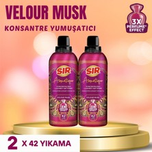 Sır 2 Adet Aromatique Konsantre Çamaşır Yumuşatıcısı Velour Musk 3x Parfüm Etkisi & Kalıcı Koku (750 ml x 2 Adet)