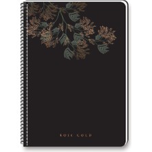 Keskin Color Rosegold A4 60 Yaprak Çizgili Pp Kapak Spiralli Defter 60 Gram (4 Lü Paket)