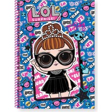  l.o.l. a5 80 yaprak çizgili spiralli karton kapak sürprizli defter 60 gram