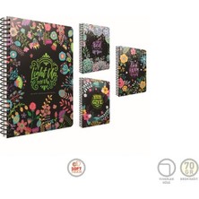  best notes spiralli sert kapak not defteri 20x28cm 120 yaprak kareli (2 li paket) 5082