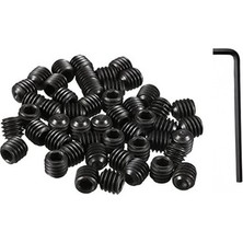 Gümüş M6X6 mm Setskur VIDA10'LU Kapı Kolu Vidası Alyan Hediyeli