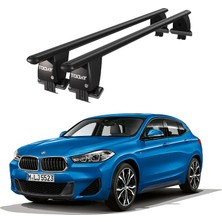 Today Auto Royal Bmw X2 (2018 ve Sonrası) Uyumlu Siyah Kilitli Ara Atkı Port Bagaj Tavan Barı