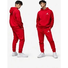 Nike Jordan Erkek Kırmızı Hoodie & Eşofman Altı Takım