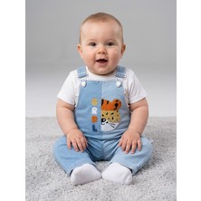 Baby Buu Erkek Bebek Kaplan Nakışlı Salopet Takım